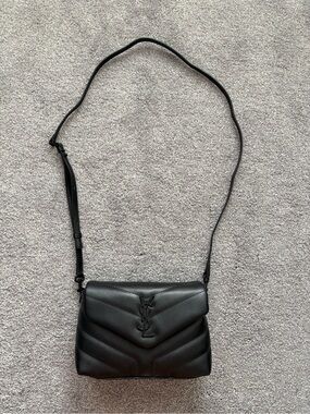 Black Quilted Leather Crossbody Bag